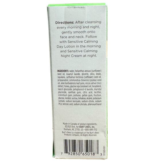 Burt’s Bees Calming Serum w/ Aloe and Rice Milk Sensitive Solutions1 oz - Picture 3 of 5